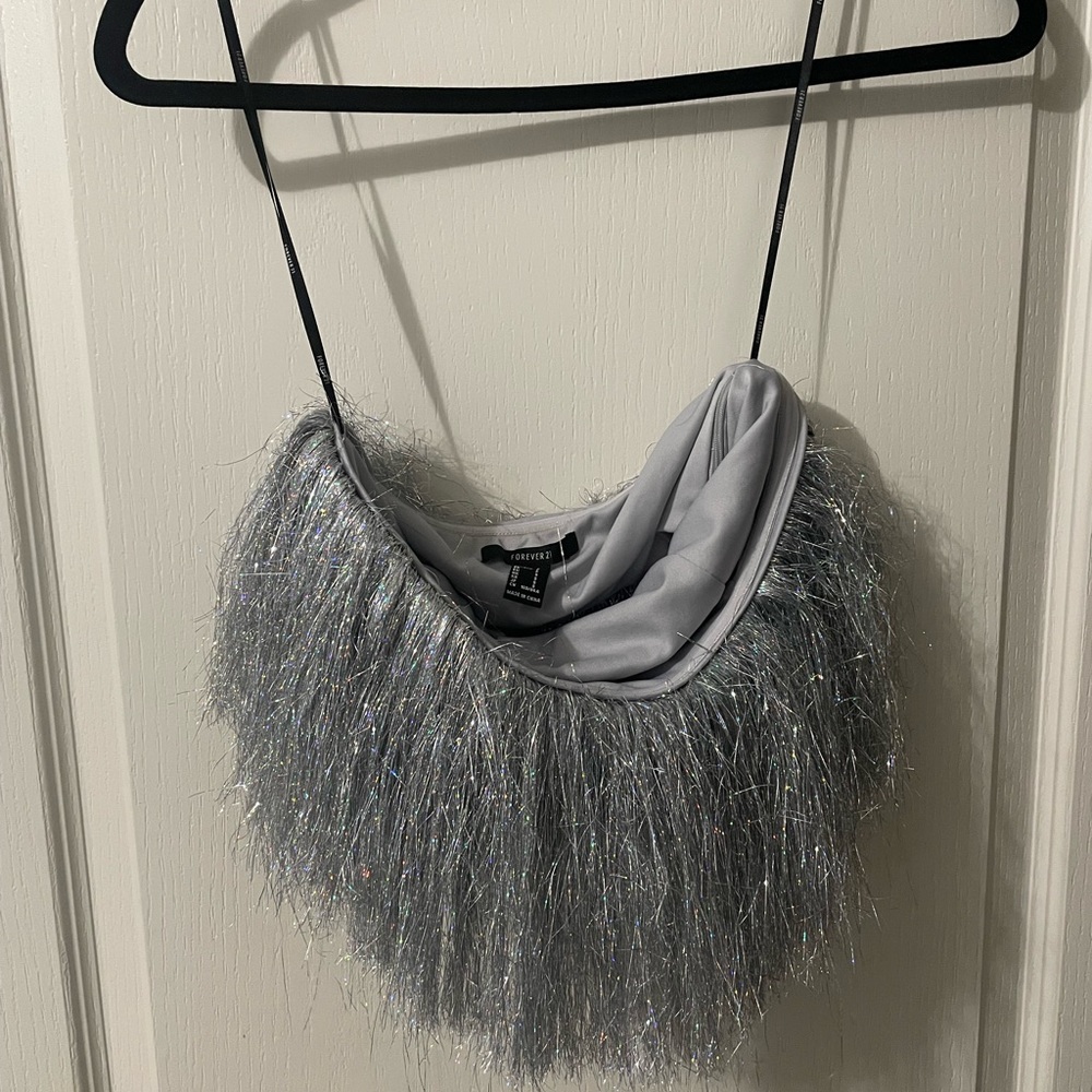 Forever 21 size small sparkly top strapless